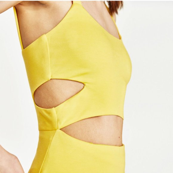 yellow cut out dress zara Zara | Dresses | Zara Yellow Cut Out Dress